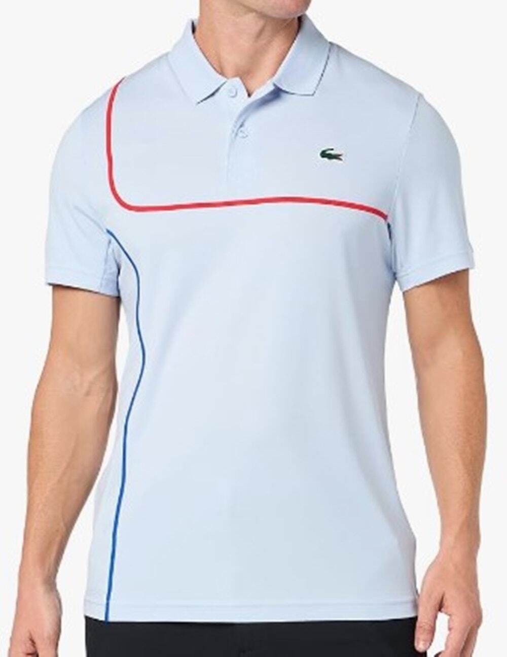 Lacoste Men's Ultra Dry Piqué Tennis Polo Shirt L Phoenix Blue